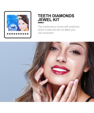 Minkissy Tooth Jewelry - Stylish Dental Accessories & Tooth Decorations (4 Packs) - White Gem & Acrylic Ornaments - Buy Online on GoSupps.com