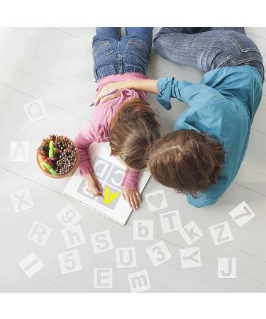 YEAJON 3 Inch Letter Stencils - 66 Pcs Reusable Plastic Alphabet Templates for Painting on Various Surfaces - Ideal for DIY Art Projects - Buy Online on GoSupps.com