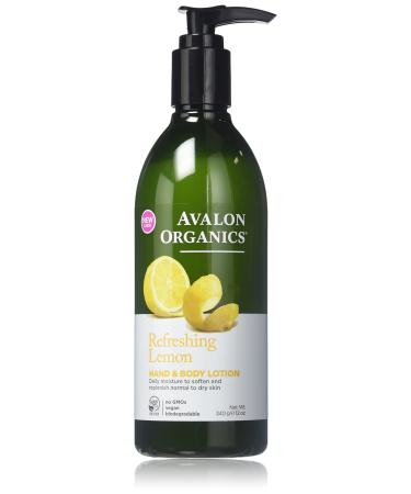 Avalon Organics Hand & Body Lotion  Lemon  12 oz (2-Pack) Lemon 24 Ounce (Pack of 1)
