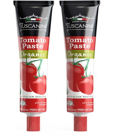 Tuscanini Organic Tomato Paste Tube 4.6oz (2 Pack)  Double Concentrate 100 Italian Tomatoes All Natural NON-GMO Kosher 4.6 Ounce (Pack of 2) 2.0 - Buy Online on GoSupps.com