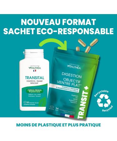 TRANSITAL PREMIUM | 5 Active Intestinal Transit 100% Natural | Rapid Colon Detox & Fiber | Non-Irritating | Ispaghul 600mg Tamarin India 450 mg Amla Vitamin C | Anti-Bloating & Constipation - Buy Online on GoSupps.com