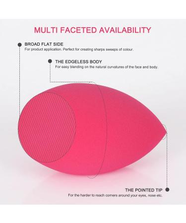 EXTRA LARGE 11CM Make Up Beauty Sponges Blender BIG for Face & BODY (1x Small 1x Large) -With 2 Sponge Holder- FASTER FLAWLESS APPLICATION for Foundation/Fake Tan/Powder/Blending/Setting/ red - Buy Online on GoSupps.com