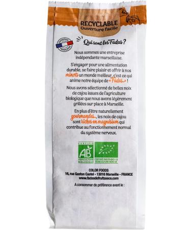 Les Fadas - Roasted Cashews Without Salt Organic 125g - Buy Online on GoSupps.com
