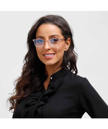 Madison Avenue Blue Light Filter Glasses for Women - TR90 Computer Glasses with Metal Hinges - Stylish Blue Light Protection - Buy Online on GoSupps.com