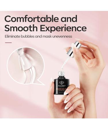 Modelones Builder Nail Gel Set 2 Colors 10ml Clear and Nude Builder Gel for Nail Thickening Nail Strengthener Apex Building Extension Gel Rhinestone Nail Glue Gel in a Bottle LED Nail Lamp Cured Hard Gel Clear Nude - Buy Online on GoSupps.com