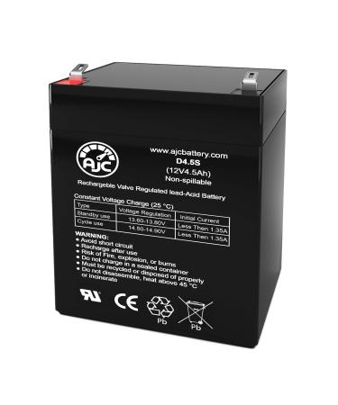 AJC Battery Compatible with Napco RBAT4 12V 4.5Ah Alarm Battery