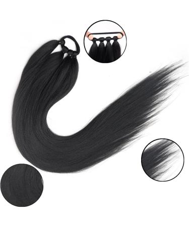 Ponytail Extensions 26 Inch Black Brown Ponytail Wig Hair Extension Boxing Braids Long Synthetic Ponytail and Rubber Band Wrapped Ponytail for Women(Color:4) - Buy Online on GoSupps.com
