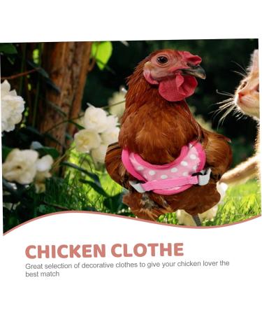 SEWOART Chicken and Duck Vest Hen Pet Harness Puppy Harness Comfortable Pet Harness Pet Leash Polyester Pink 17X15X0.5CM Pink - Buy Online on GoSupps.com