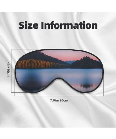 SSIMOO Lake Under Sunset Print Eye Mask | Double-Sided Soft & Light Blocking for Better Sleep Quality - Buy Online on GoSupps.com
