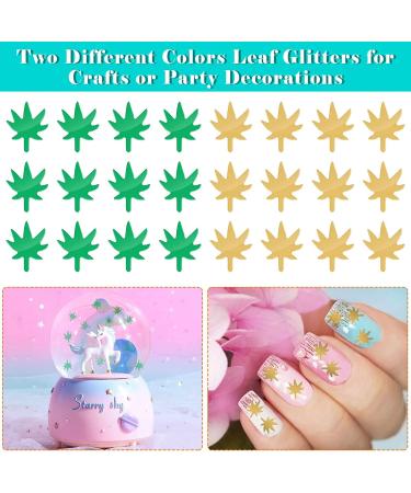 40g Weed Leaf Confetti: 2 Bags Marijuana Glitter for Beauty, Nail Art & DIY Decoration - Buy Online on GoSupps.com