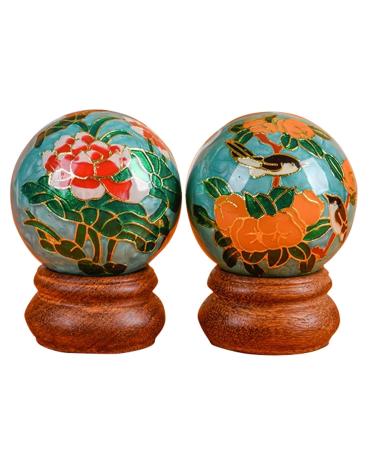 Unbaoding Ball Ball Ball Stretcher Magnetic Stress Ball Baoding Eisenball Solid Ball Hand -Roted Fitness Ball used for hand exercises (Color: C)