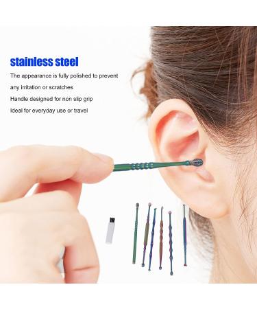 6 Pcs Stainless Steel Ear Wax Removal Kit with Storage Box - Home & Travel Ear Pick Tool Set - Multicolor - Buy Online on GoSupps.com