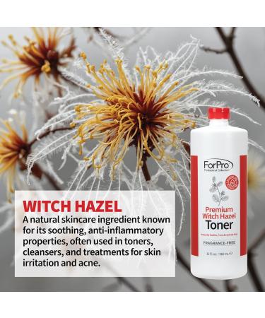 ForPro Premium Witch Hazel Toner Alcohol-Free Naturally Soothe Tone & Hydrate Skin Vegan Fragrance-Free 32 Fl Oz Unscented - Buy Online on GoSupps.com