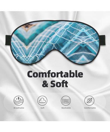 Coastal Fishing Net Eye Mask - Soft Breathable Sleep Patch for Women | Perfect for Travel & Relaxation - Buy Online on GoSupps.com