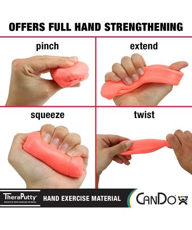 Cando Plus Antimicrobial Theraputty Red - Strength Training Therapy - Buy Online on GoSupps.com