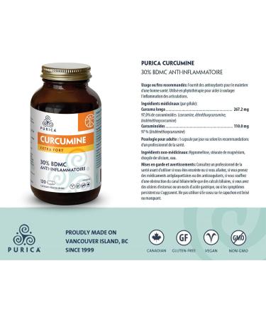 PURICA - Curcumin - Extra Strength - 30% BDMC - Vitamins for Skin Brain Health Supplements (120 Count (Pack of 1)) - Buy Online on GoSupps.com