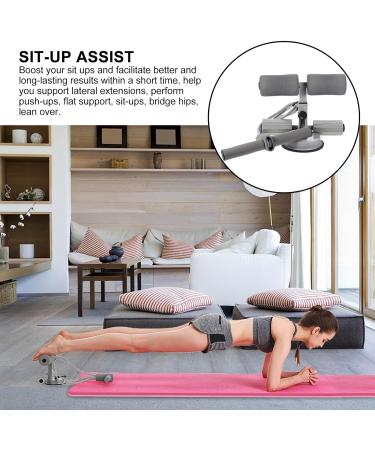 Besportble Portable Training Device: Voltage Foot Pedal Resistance Tapes & Abdominal Exercise Rope for Enhanced Fitness - Suction Cup Sit-Up Rod (Gray 55x25x3cm) - Buy Online on GoSupps.com