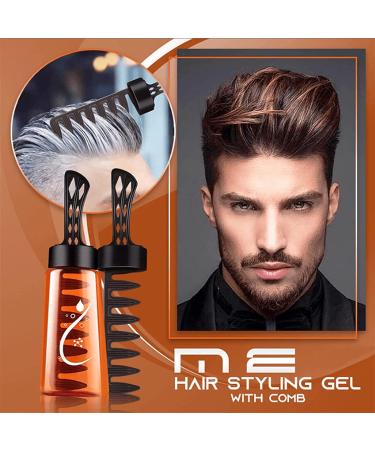 2-in-1 Hair Wax Gel with Comb Men s Long Lasting Grooming Hairspray Flexible Hold Lightweight Hair Styling Gel Moisturizing Best Hair Styling Cream Strong Hold Power Retro Hair Oil for Hair Styling (2Pcs) - Buy Online on GoSupps.com