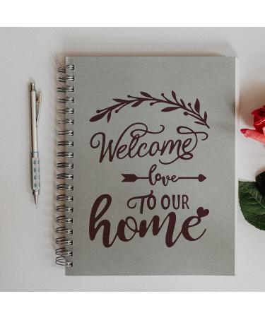 BOOLOOEN Silkscreen Stencil Transfers - Reusable Self-Adhesive for Wood, Fabric, Paper - Home Decoration - 8.5 x 11 - Welcome Home - Buy Online on GoSupps.com