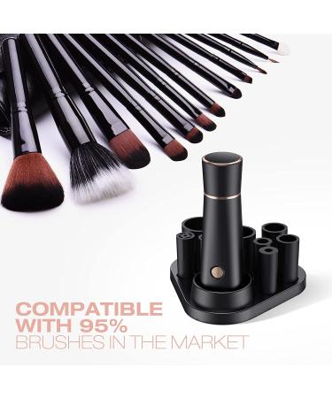 NICARE Electric Makeup Brush Cleaner & Dryer Machine | 8 Rubber Collars | Wash & Dry in Seconds | Deep Cleaning for Cosmetic Brushes (Black) - Buy Online on GoSupps.com