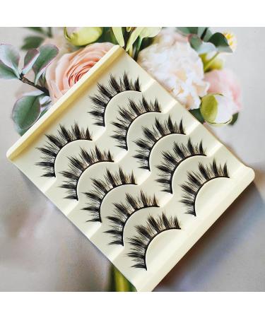 5 Pairs Make Up Thick Eyelash Extension 3D Natural Lashes + Spiky Design Reused:3-10times for Weddings Photography Night Parties Cosplay Makeup A - Buy Online on GoSupps.com