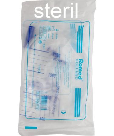 Romed 2 Liter Urine Bag with Valve & T-Drain - 100 Pack | International Shipping Available - Buy Online on GoSupps.com