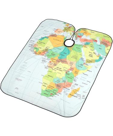 Adjustable Hair Cutting Cape with Map Design - Professional Hairdresser Apron for Cutting Dyeing & Styling | International Shipping - Buy Online on GoSupps.com