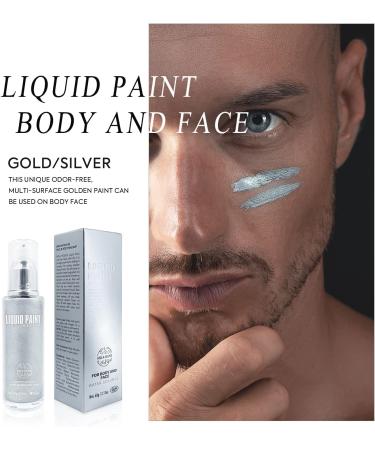 Viola House Silver Gold Face Body Paint | 60g Washable Makeup for Halloween & Christmas SFX - Buy Online on GoSupps.com