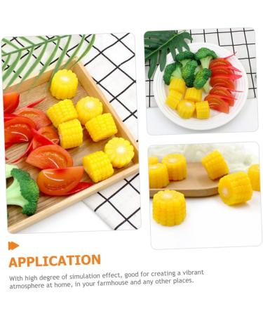 Zerodeko 24 Pcs Simulated Vegetables Faux Slices Fake Vegetable Ornaments Plastic Simulation Vegetable Fake Lettuce Photo Prop Artificial Vegetable Display Props Fake Props Corn Model Pvc Yellowx4pcs 3.8x3.8cmx4pcs - Buy Online on GoSupps.com