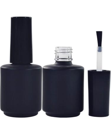 Empty Glass Nail Polish Bottle With Brush Black 15ml 5 Pieces - Buy Online on GoSupps.com