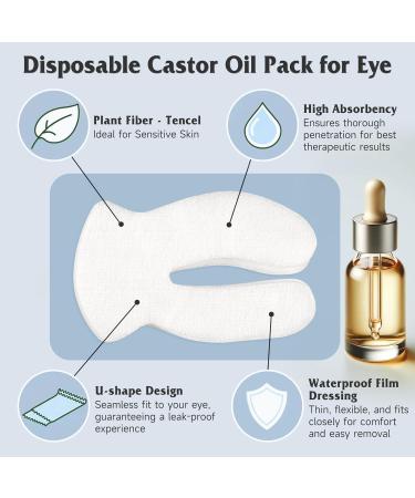 Leekalos 80 Pairs Castor Oil Pack Wrap for Eye Patches | Highly Absorbent Flexible No Wash - International Shipping Available - Buy Online on GoSupps.com