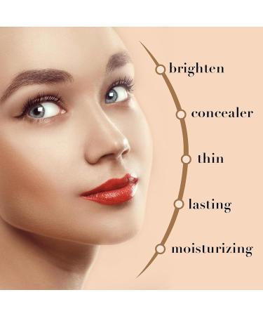 Byandbyair Makeup Indicativet Makeup 2024 New CC Cream Face Make Up Waterproof Oil Control Long-Lasting Moisturizing Face Concealer Cream Foundation (Ivory White+Ivory White) - Buy Online on GoSupps.com