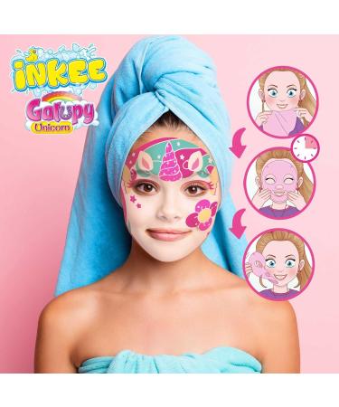Inkee Face Mask for Children - Galupy Unicorn 3 Pack | Moisture Cloth Masks with Fruit Aroma & Calendula Extract - Buy Online on GoSupps.com