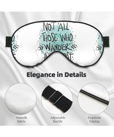 Adjustable Double-Sided Sleep Mask | Not All Who Wander Are Lost | Soft Eye Covers for Perfect Shading & Reduced Eye Edema - International Shipping Available - Buy Online on GoSupps.com