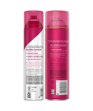 Suave Hairspray for Women Variety 2-Pack Flex Control Scented + Max Hold Unscented Hair Spray for Fine Hair Wavy Sleek Curly Hair Styling - Buy Online on GoSupps.com