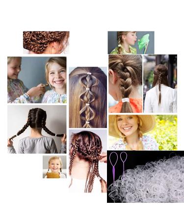2000 PCS Mini Rubber Bands for Hair with Colorful Elastics - Kids & Baby Hair Ties Set with Topsy Tail Tools | YLYL Multicolor - Buy Online on GoSupps.com