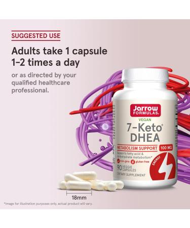 Jarrow Formulas 7-Keto DHEA 100 mg - 90 Veggie Caps for Enhanced Metabolism - Buy Online on GoSupps.com