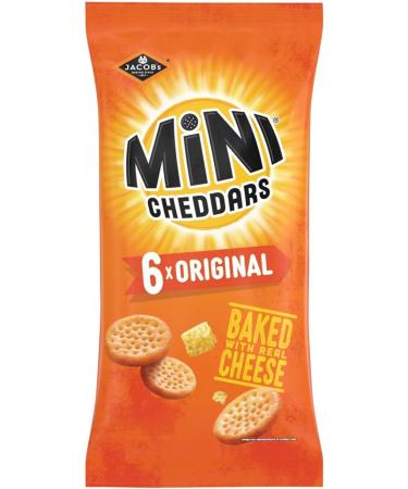 Jacob's Mini Cheddars Original 6 Pack x3 & Mini Cheddars Red Leicester 6 Pack x3 (6 Pack Mixed Bundle) - Buy Online on GoSupps.com