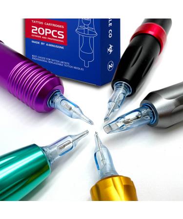 A-plus 20PCS Mixed Tattoo Needles - #1203RL/05RL/07RL/09RL Standard #12 Round Liner Replaceable Cartridge Needles - 5Pcs Each - Buy Online on GoSupps.com