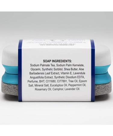 2-in-1 Athlete's Foot Treatment: Pumice Stone & Tea Tree Oil Foot Soap for Itchy & Stinky Feet - Men's Callus & Dead Skin Remover - Buy Online on GoSupps.com