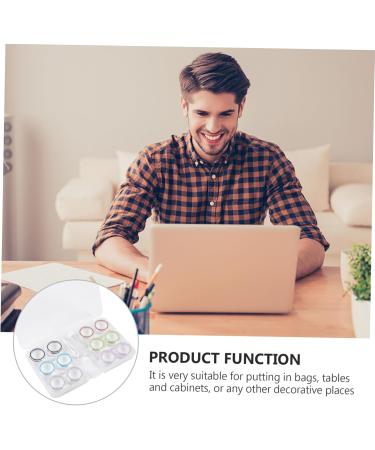 Buy Homsfou Clear Contact Lens Container - Stylish Lens Holder & Glass Storage Box for Travel | Durable & Portable Design - Buy Online on GoSupps.com