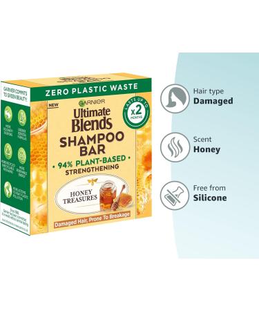 Garnier Ultimate Blends Honey Treasures Strengthening Shampoo Bar - 60g (Pack of 1) - Buy Online on GoSupps.com