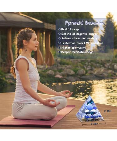 Zodiac Aquarius Orgone Pyramid - Healing Crystal for Positive Energy, Yoga, and Stress Reduction - Buy Online on GoSupps.com