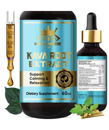 Kava Kava Drops | Premium Herbal Supplement with Passionflower & Valerian Root | Vegan Non-GMO Gluten Free(2.0 Fl Oz) 2 Fl Oz (Pack of 1)