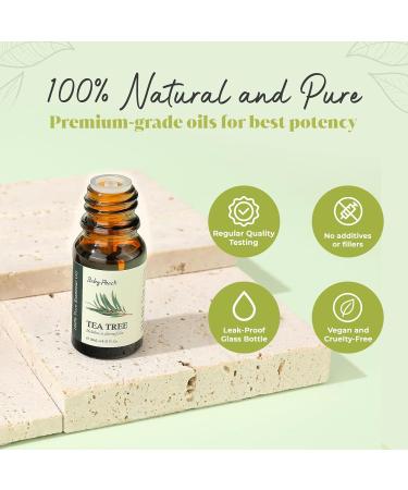 BABYPEACH Essential Oils Set - Top 6 Aromatherapy Oils Perfect for Diffuser Humidifier Candle Making Home Care Gifts - Lavender Eucalyptus Orange Peppermint Lemongrass Tea Tree (Pack of 6 10ml) - Buy Online on GoSupps.com