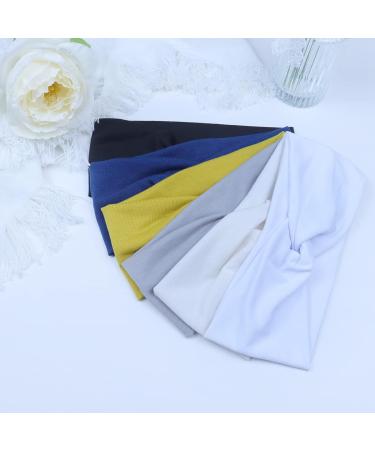 Kavya Wide Boho Headbands for Women - 6 Pack Multicoloured Hair Bands for Yoga and Sports - Buy Online on GoSupps.com