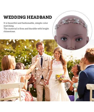 FRCOLOR Butterfly Headband Double Layer Hairband Shiny Bride Headdress Crystal Hair Hoop Wedding Hair Jewelry for Bride Girls Women Silver - Buy Online on GoSupps.com