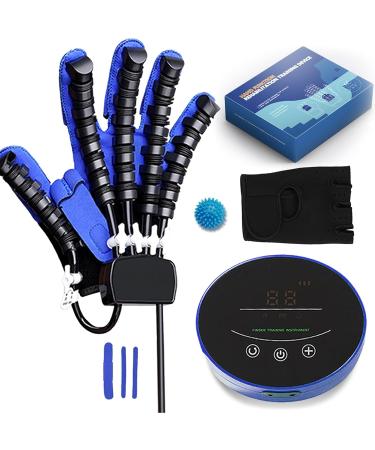 Hand Fution Rehabilitation Robot Gloves Arthritis Gloves Hand Exercise Rehabilitation Equipment Therapy Physical Stroke Finger Splint Assistive Gloves Blue Right M Blue Right M