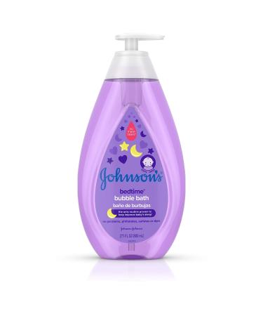 Johnson's Bedtime Baby Bubble Bath with Relaxing & Soothing NaturalCalm Aromas, Hypoallergenic, Gentle & Tear-Free Nighttime Bubble Bath for Babies, Kids & Toddlers, 27.1 fl. oz 27.1 Ounce Bubble Bath