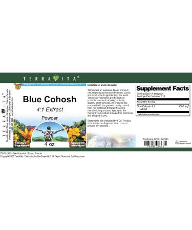 Blue Cohosh 4:1 Extract Powder (4 oz ZIN: 522983) - Buy Online on GoSupps.com